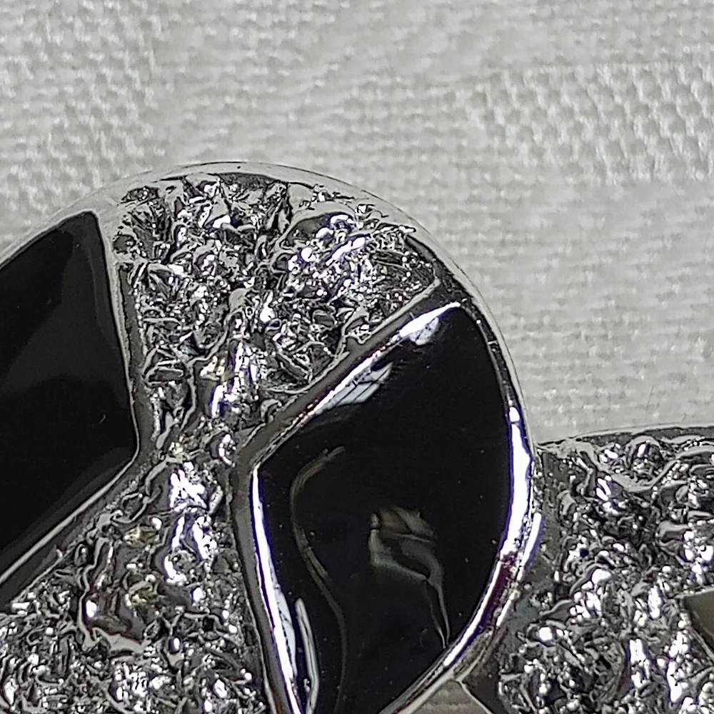 Set Of 3 Bow Brooches, Enamel Polka Dot, Ab Rhinestone, Black, Two Toned